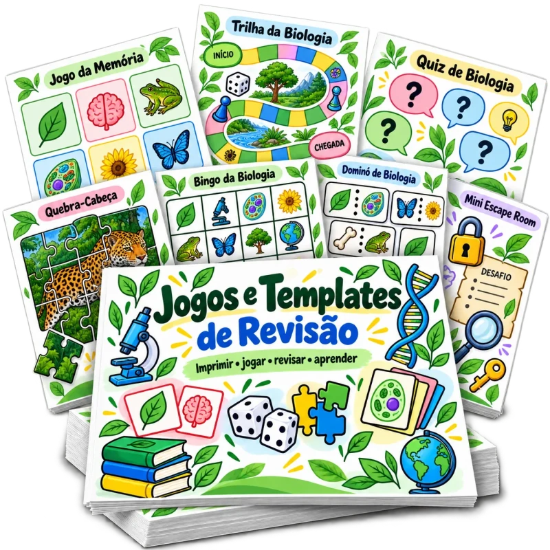 Prévia dos Jogos e Templates de Revisão