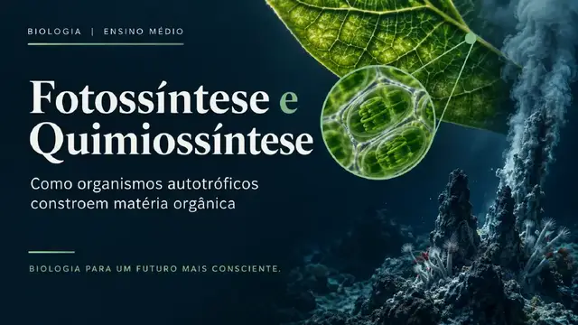Capa da aula Fotossíntese e Quimiossíntese