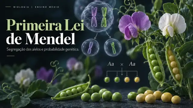 Capa da aula Primeira Lei de Mendel e Probabilidade Genética